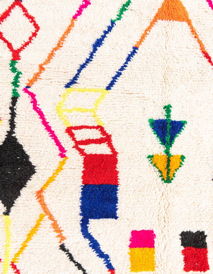 Detail image of  5' x 8' 3  Hand Knotted Moroccan Wool Rug