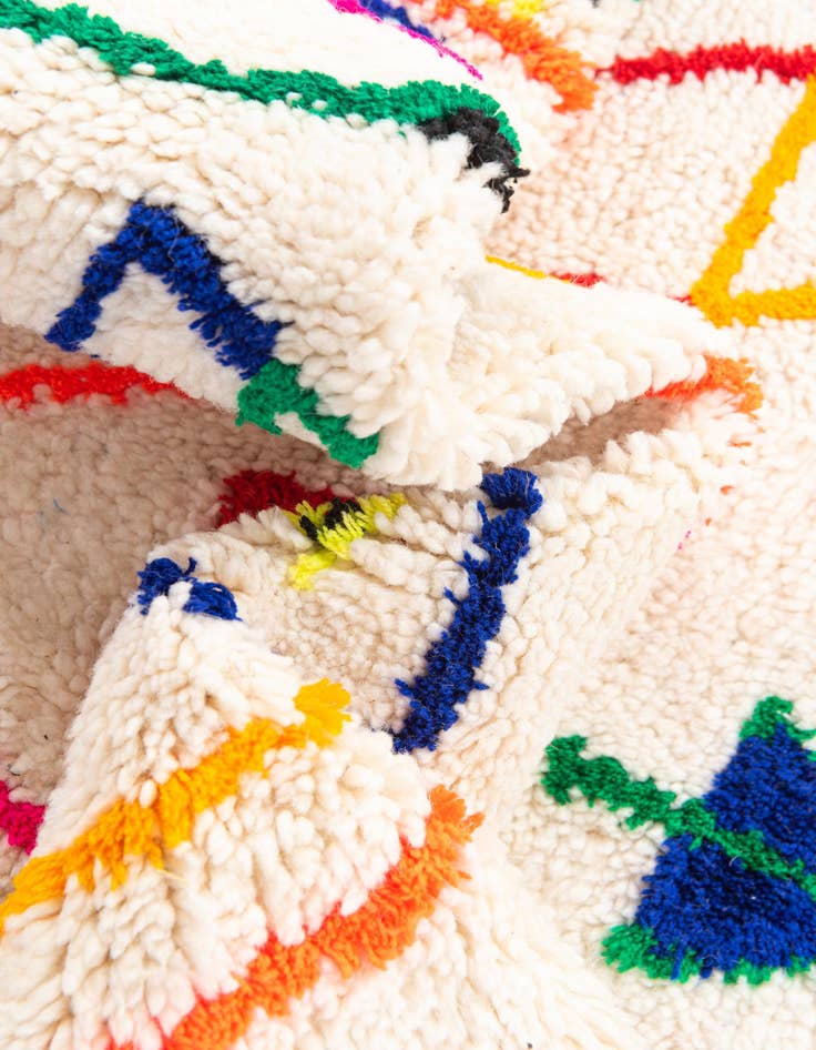 Detail image of  5' x 8' 3  Hand Knotted Moroccan Wool Rug