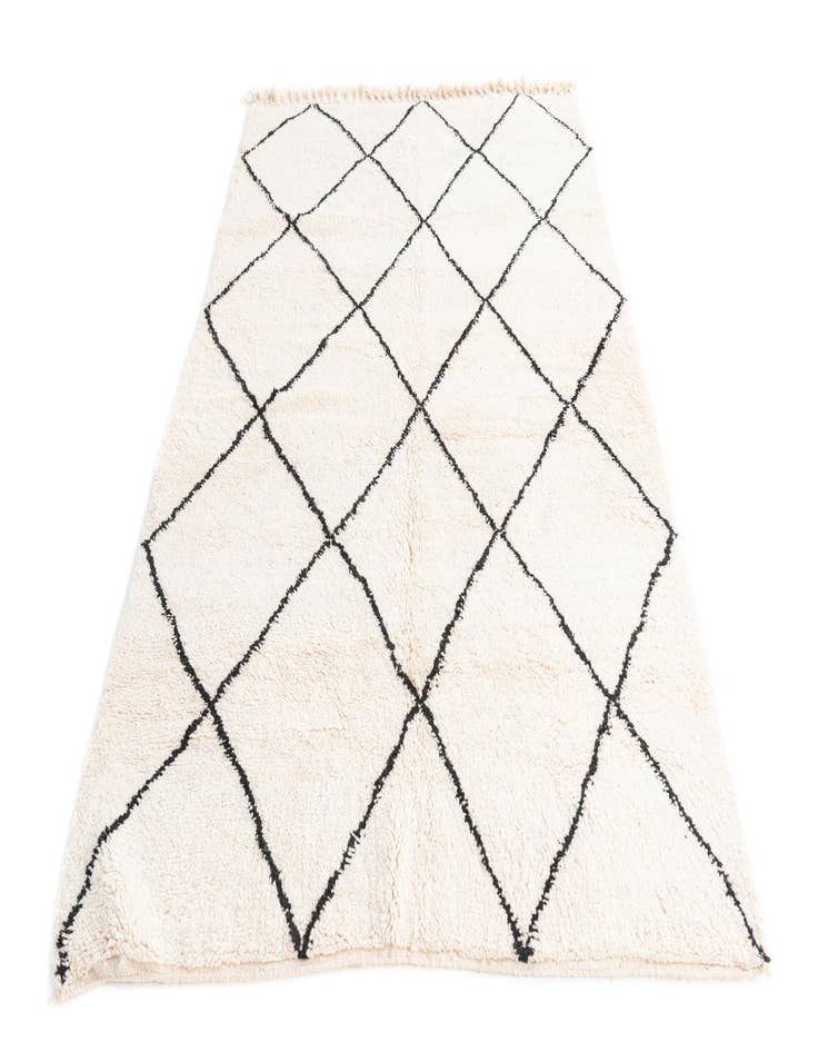 Detail image of  5' 2 x 8'  Hand Knotted Moroccan Wool Rug