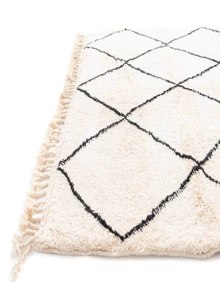 Detail image of  5' 2 x 8'  Hand Knotted Moroccan Wool Rug