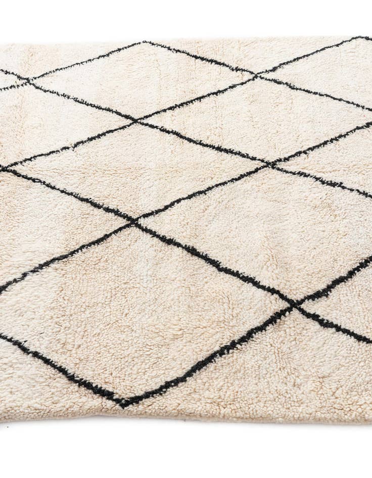 Detail image of  5' 2 x 8'  Hand Knotted Moroccan Wool Rug