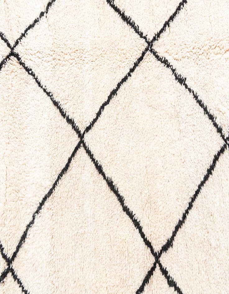 Detail image of  5' 2 x 8'  Hand Knotted Moroccan Wool Rug
