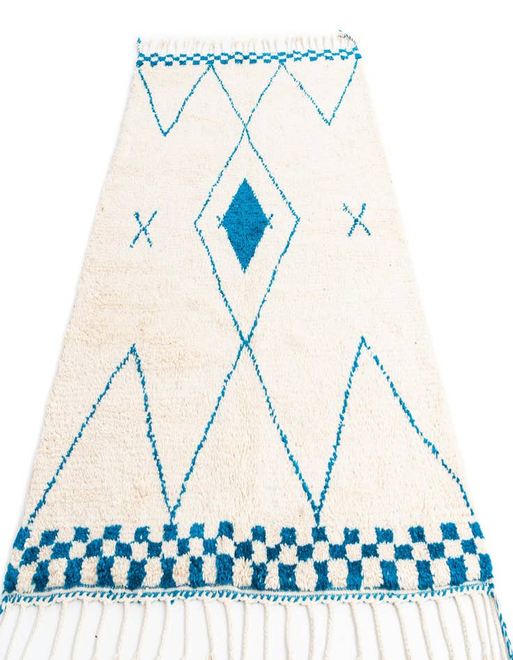 Detail image of  5' 4 x 7' 7  Hand Knotted Moroccan Wool Rug