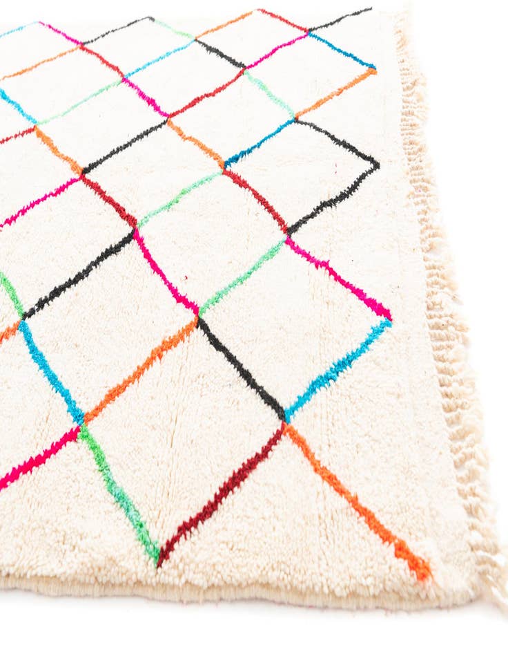 Detail image of  4' 10 x 6' 8  Hand Knotted Moroccan Wool Rug