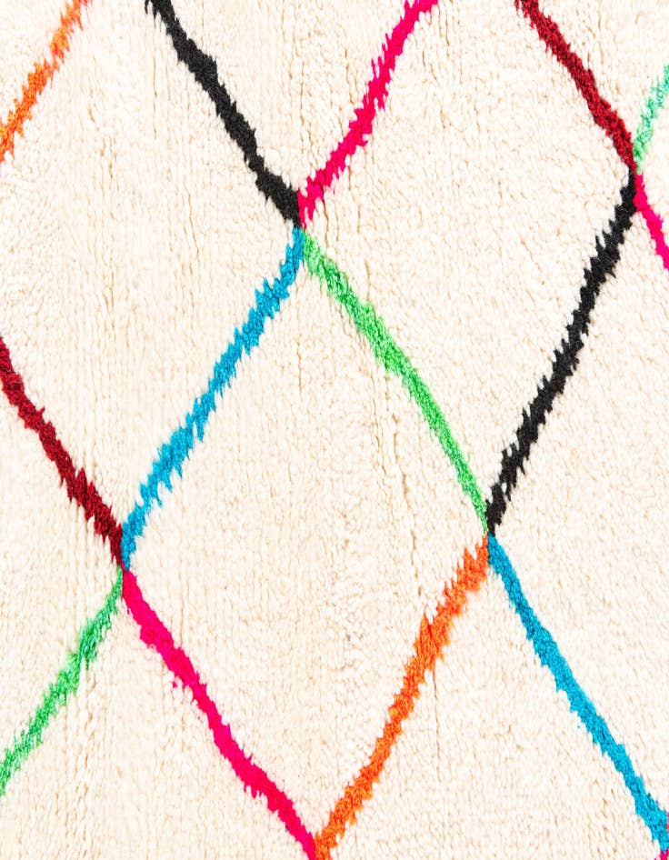 Detail image of  4' 10 x 6' 8  Hand Knotted Moroccan Wool Rug