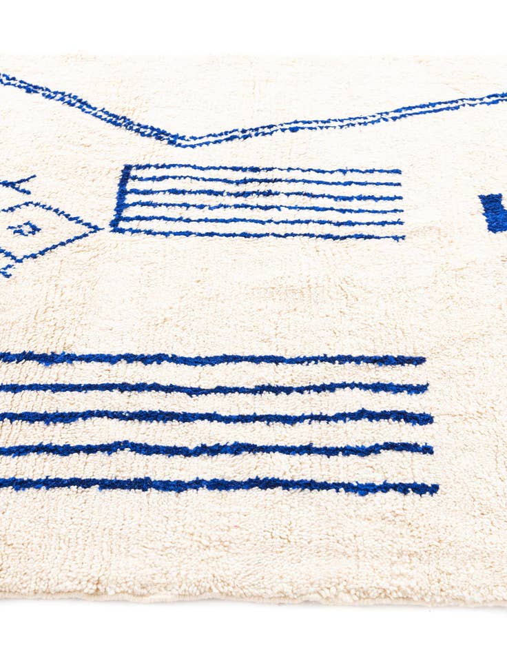 Detail image of  5' 5 x 7' 10  Hand Knotted Moroccan Wool Rug