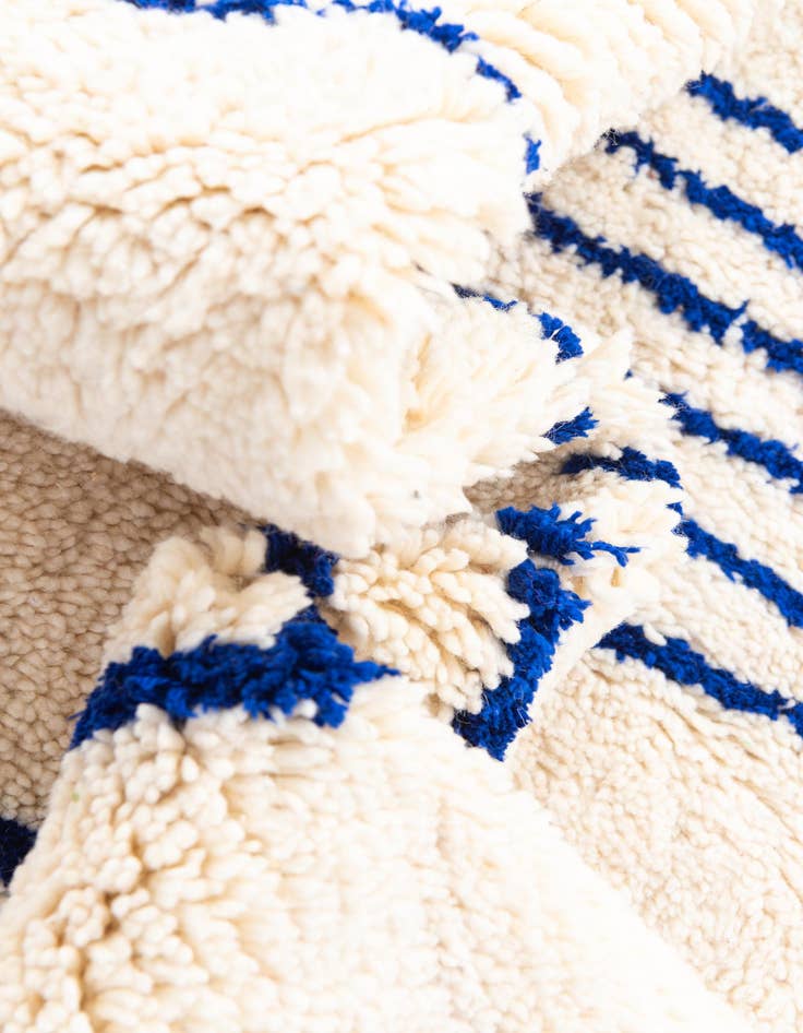 Detail image of  5' 5 x 7' 10  Hand Knotted Moroccan Wool Rug