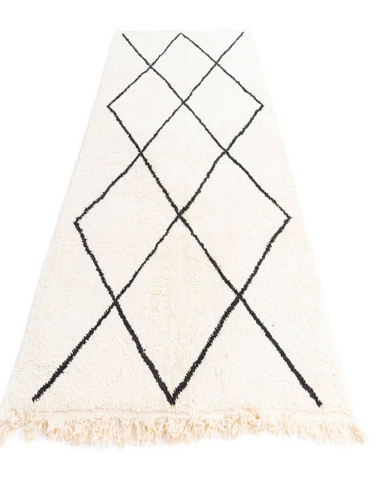 Detail image of  5' 8 x 9' 8  Hand Knotted Moroccan Wool Rug