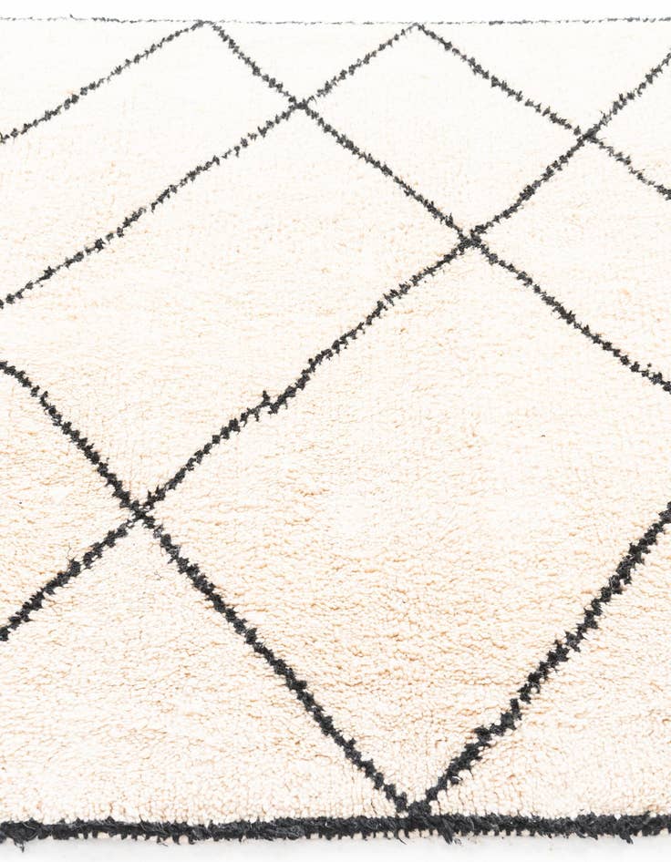 Detail image of  5' x 8'  Hand Knotted Moroccan Wool Rug