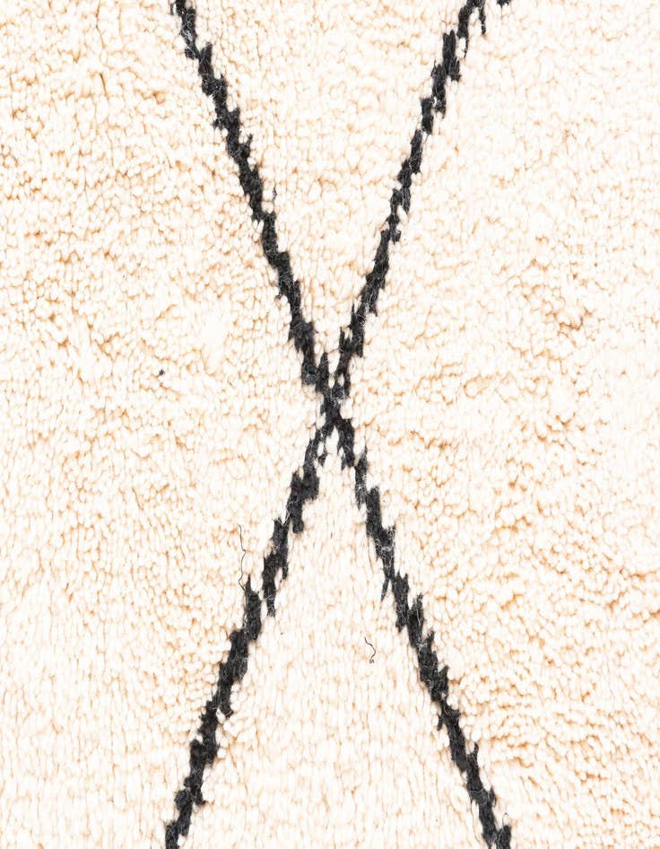 Detail image of  5' x 8'  Hand Knotted Moroccan Wool Rug