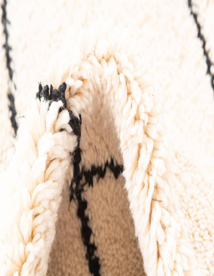 Detail image of  5' x 8'  Hand Knotted Moroccan Wool Rug