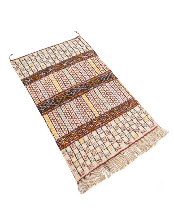 Detail image of  3' 7 x 5' 2  Hand Knotted Moroccan Oriental Wool Rug