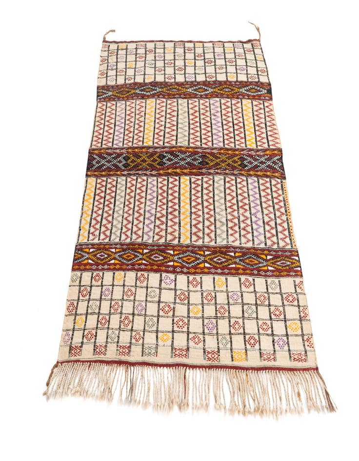 Detail image of  3' 7 x 5' 2  Hand Knotted Moroccan Oriental Wool Rug