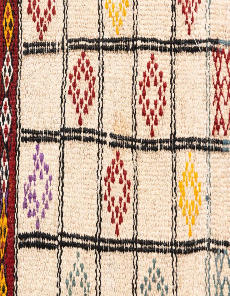 Detail image of  3' 7 x 5' 2  Hand Knotted Moroccan Oriental Wool Rug