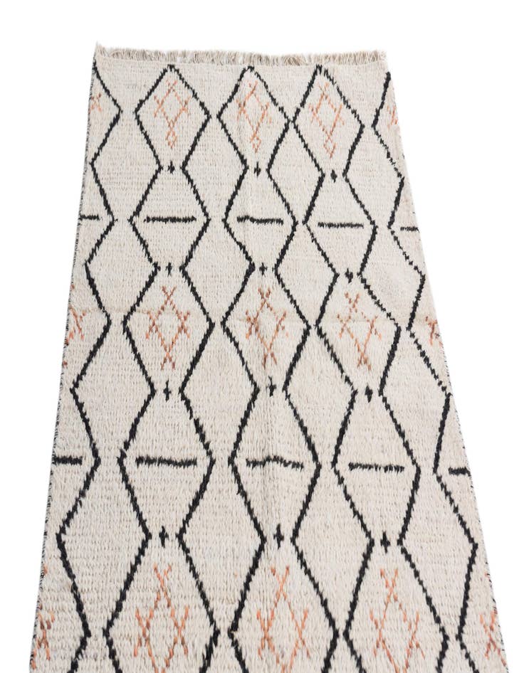 Detail image of  3' 2 x 5' 3  Hand Knotted Moroccan Wool Rug