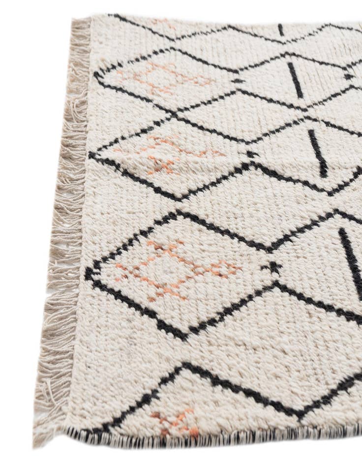 Detail image of  3' 2 x 5' 3  Hand Knotted Moroccan Wool Rug