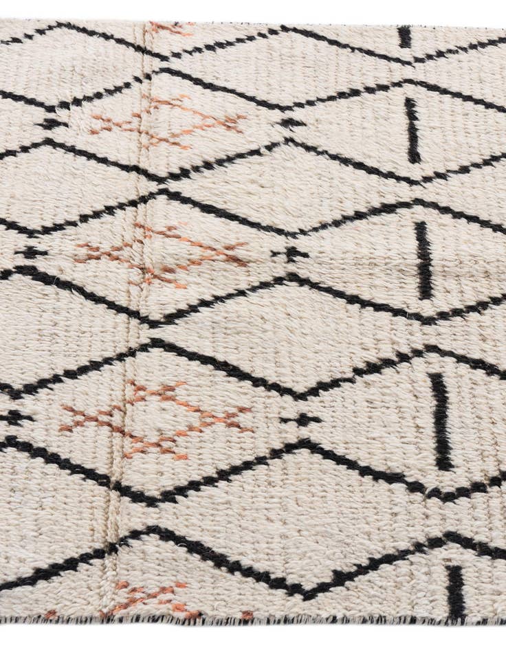 Detail image of  3' 2 x 5' 3  Hand Knotted Moroccan Wool Rug