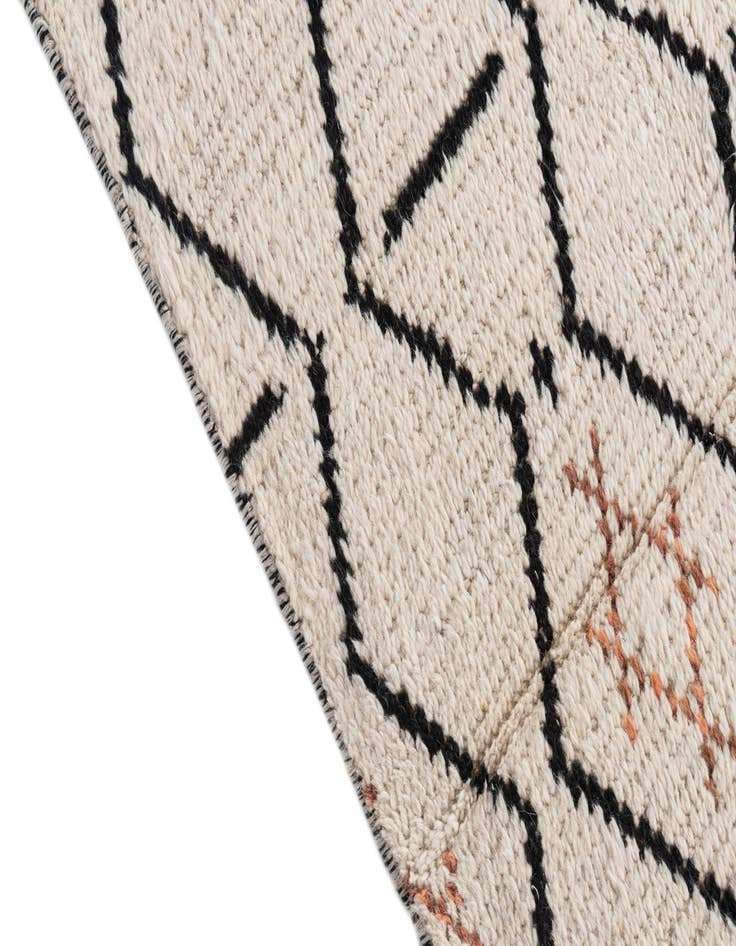 Detail image of  3' 2 x 5' 3  Hand Knotted Moroccan Wool Rug