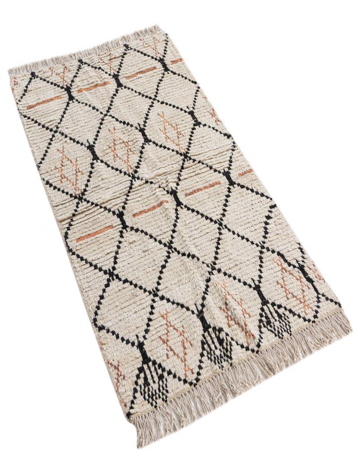 Detail image of  3' x 5' 4  Hand Knotted Moroccan Wool Rug