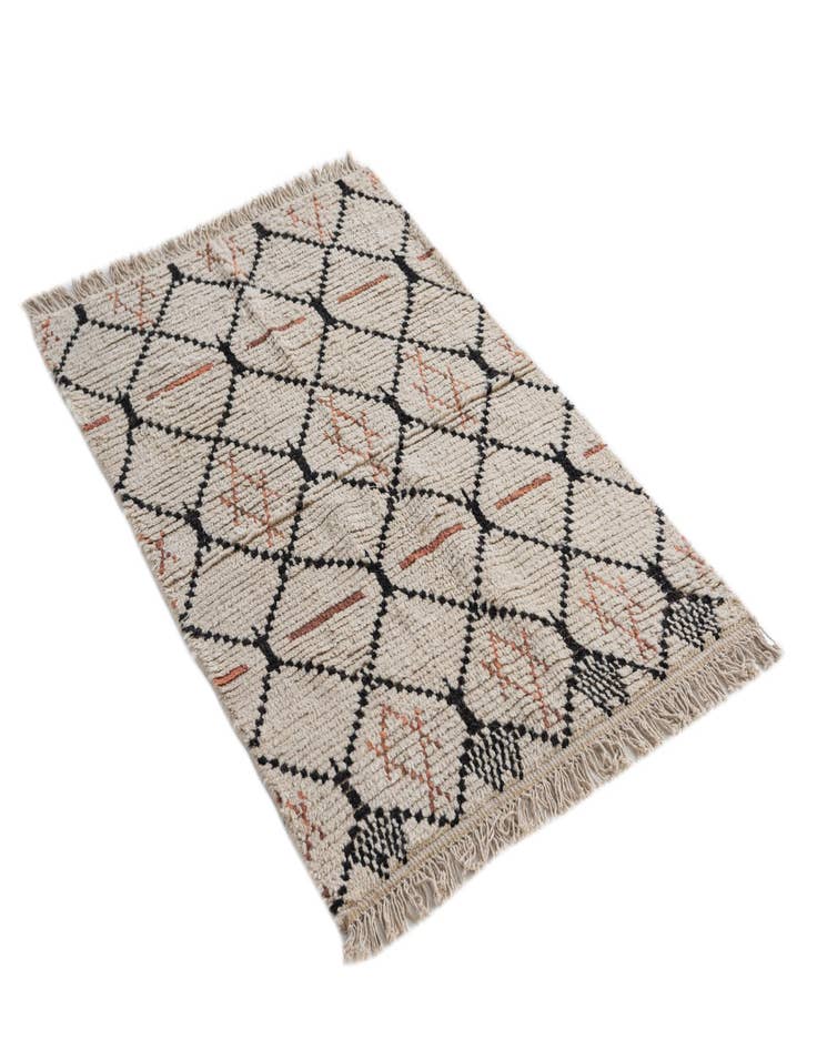 Detail image of  3' x 4' 8  Hand Knotted Moroccan Wool Rug