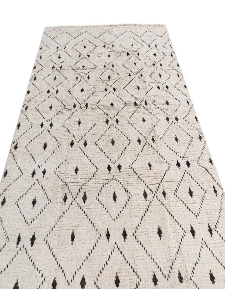 Detail image of  6' x 9' 6  Hand Knotted Moroccan Wool Rug