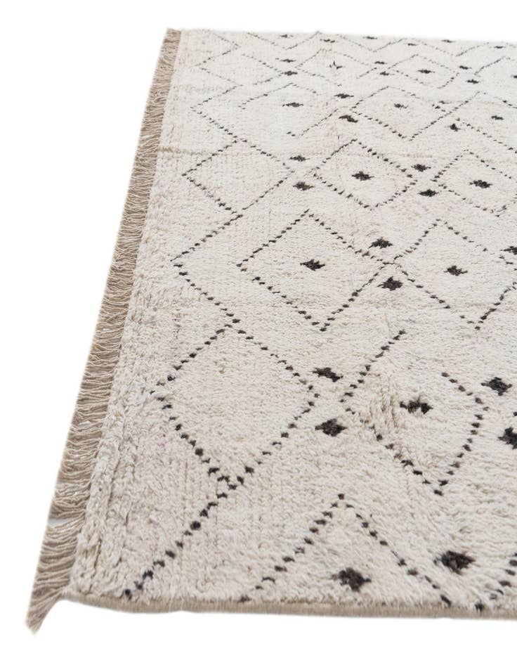 Detail image of  6' x 9' 6  Hand Knotted Moroccan Wool Rug