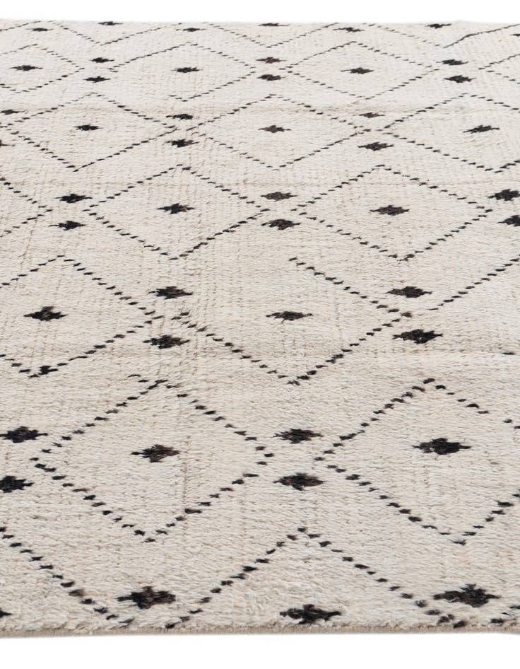 Detail image of  6' x 9' 6  Hand Knotted Moroccan Wool Rug