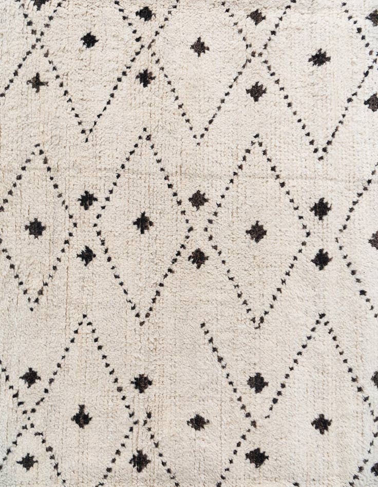 Detail image of  6' x 9' 6  Hand Knotted Moroccan Wool Rug