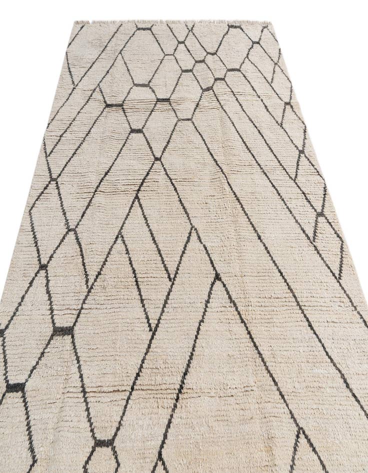 Detail image of  6' x 9' 6  Hand Knotted Moroccan Wool Rug