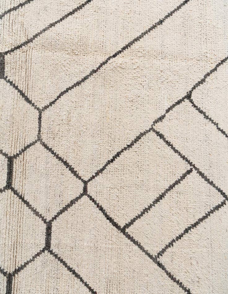 Detail image of  6' x 9' 6  Hand Knotted Moroccan Wool Rug