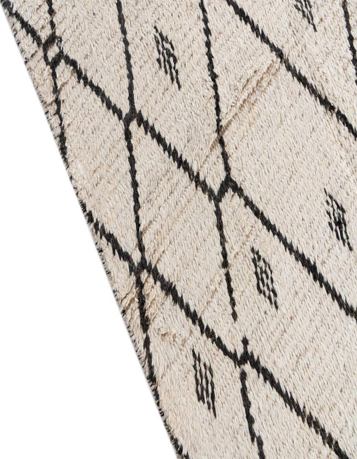 Detail image of  6' 2 x 9' 8  Hand Knotted Moroccan Wool Rug