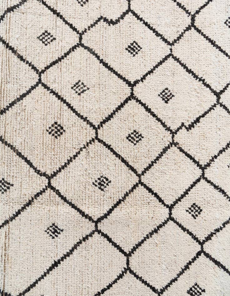 Detail image of  6' 2 x 9' 8  Hand Knotted Moroccan Wool Rug