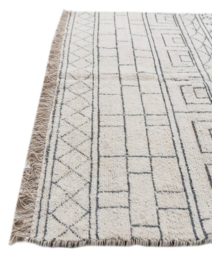 Detail image of  5' 2 x 7' 8  Hand Knotted Moroccan Wool Rug