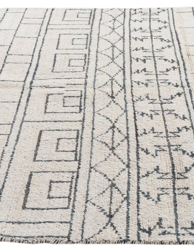 Detail image of  5' 2 x 7' 8  Hand Knotted Moroccan Wool Rug