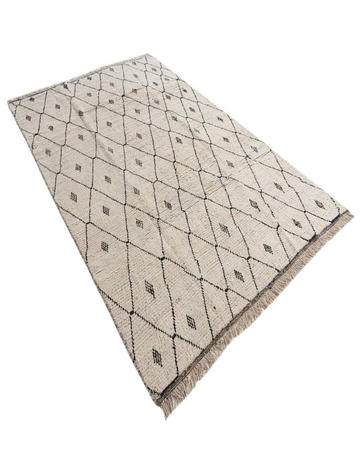 Detail image of  6' 2 x 9' 5  Hand Knotted Moroccan Wool Rug