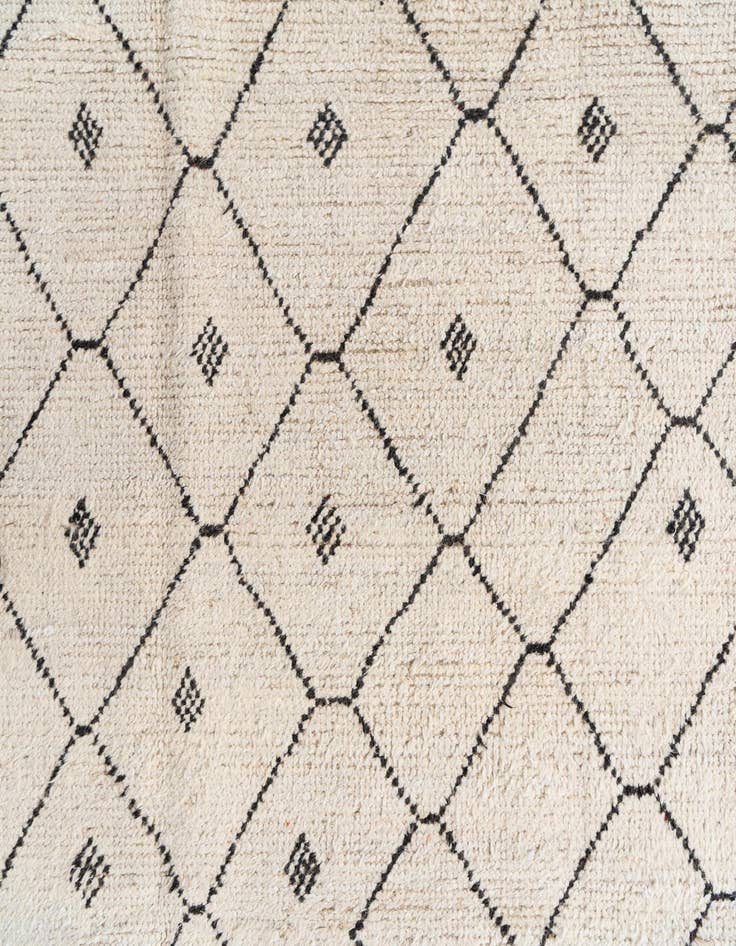 Detail image of  6' 2 x 9' 5  Hand Knotted Moroccan Wool Rug