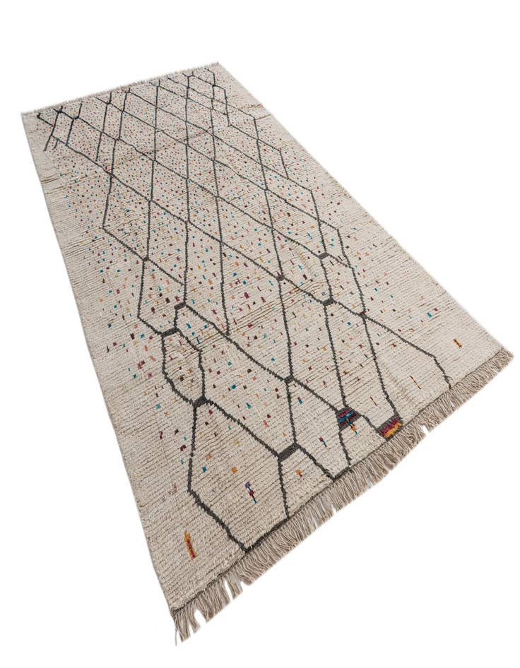 Detail image of  6' x 10' 3  Hand Knotted Moroccan Wool Rug