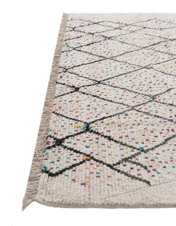 Detail image of  6' x 10' 3  Hand Knotted Moroccan Wool Rug
