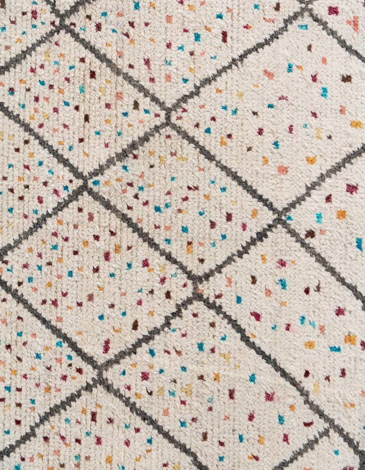 Detail image of  6' x 10' 3  Hand Knotted Moroccan Wool Rug