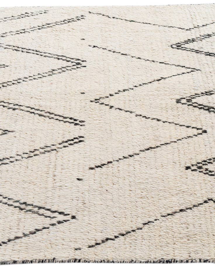 Detail image of  4' 1 x 6' 8  Hand Knotted Moroccan Wool Rug