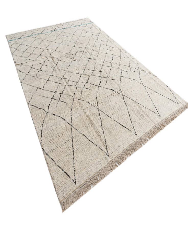 Detail image of  8' x 11'  Hand Knotted Moroccan Wool Rug