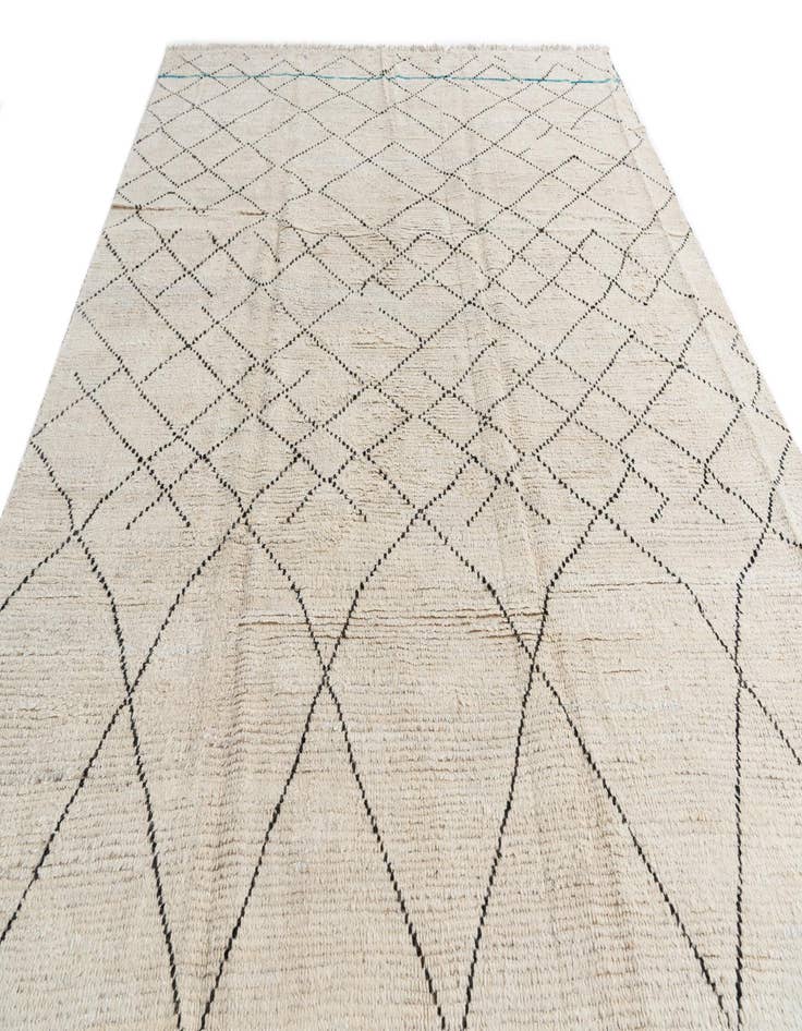 Detail image of  8' x 11'  Hand Knotted Moroccan Wool Rug