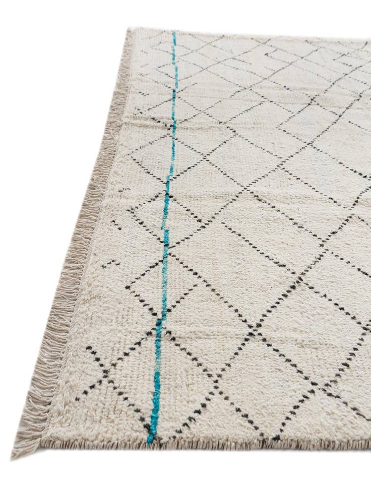 Detail image of  8' x 11'  Hand Knotted Moroccan Wool Rug