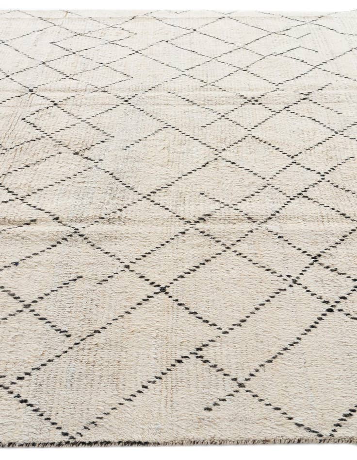 Detail image of  8' x 11'  Hand Knotted Moroccan Wool Rug