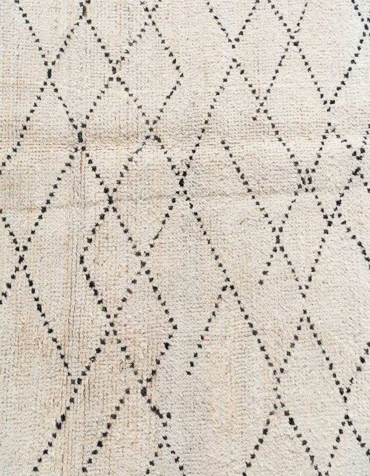 Detail image of  8' x 11'  Hand Knotted Moroccan Wool Rug