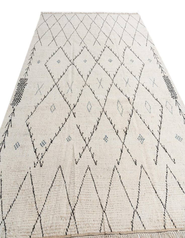 Detail image of  8' x 10' 8  Hand Knotted Moroccan Wool Rug