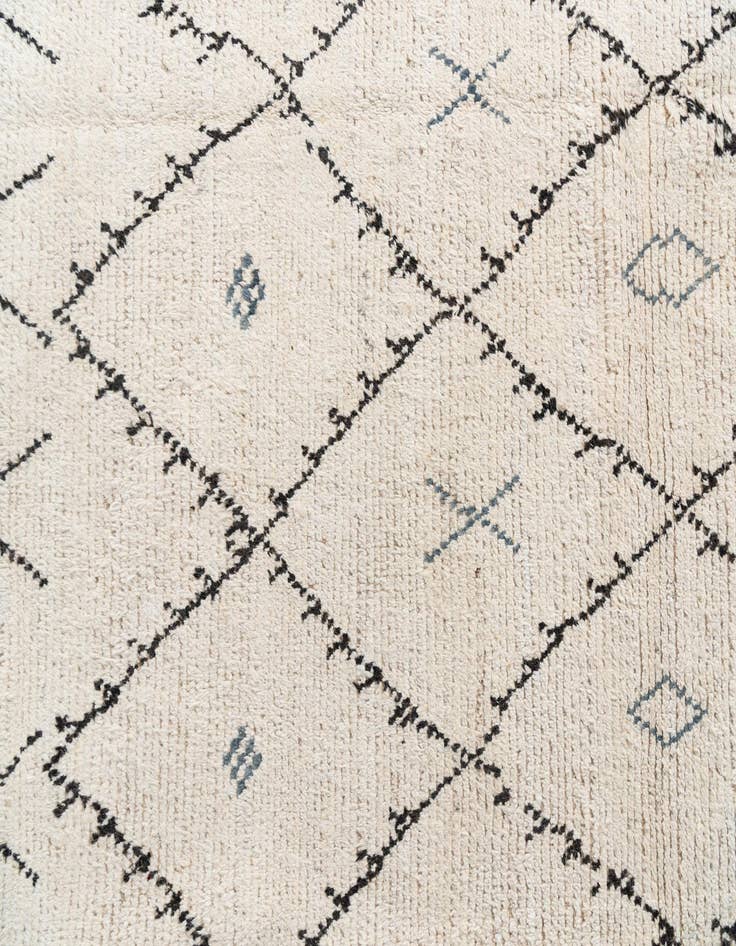 Detail image of  8' x 10' 8  Hand Knotted Moroccan Wool Rug