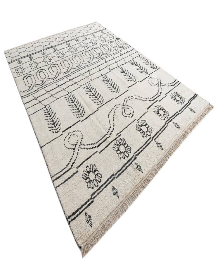 Detail image of  8' x 10' 6  Hand Knotted Moroccan Wool Rug