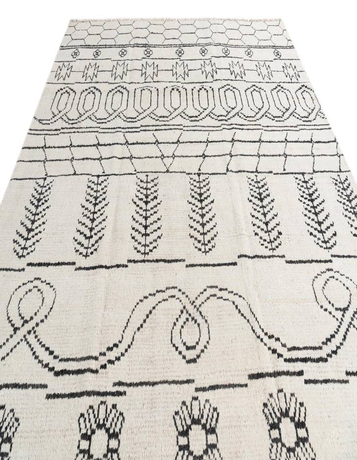 Detail image of  8' x 10' 6  Hand Knotted Moroccan Wool Rug