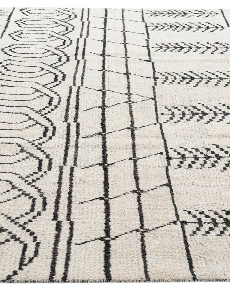 Detail image of  8' x 10' 6  Hand Knotted Moroccan Wool Rug